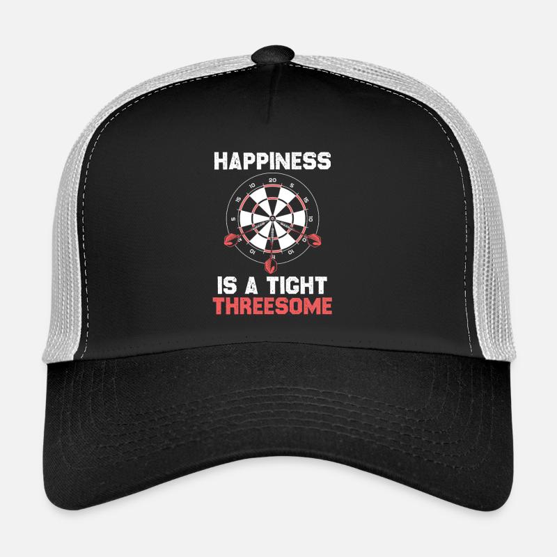 Happiness ist ein enger Dreier - Trucker Cap - Schwarz/Steingrau