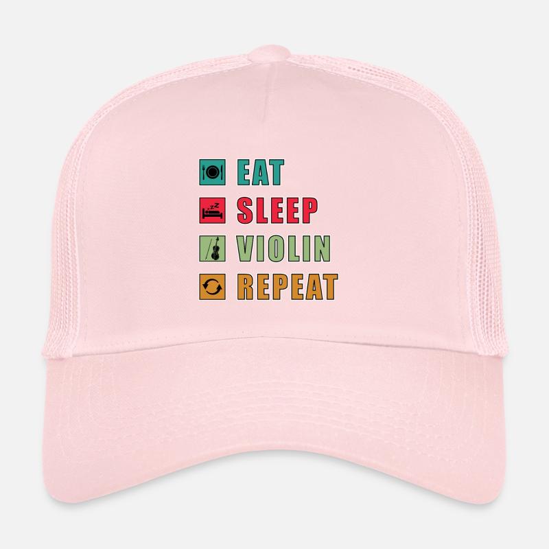 Manger dormir violon répéter Graphique Casquette trucker 