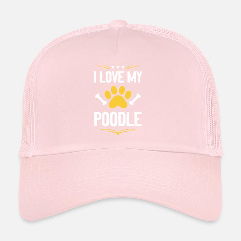 J’adore mon caniche Casquette trucker 