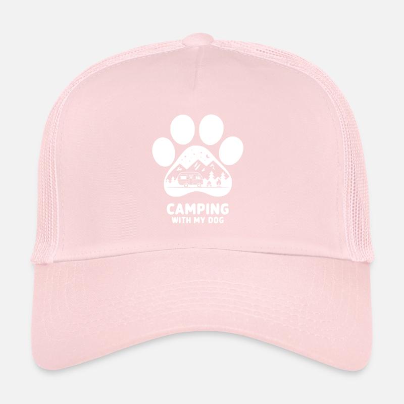 Camping avec chien campeur Casquette trucker 