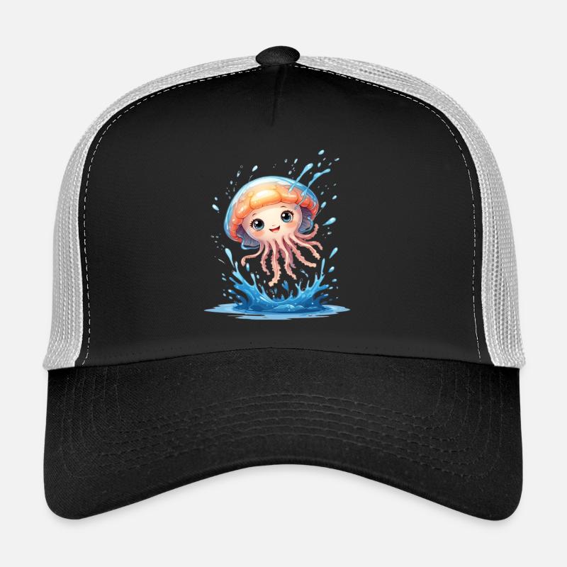 Mignon ami méduse dans le vortex d’eau Casquette trucker 