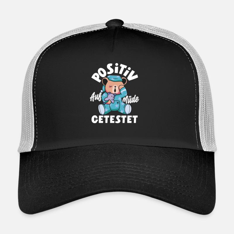 Tested Positive for Tired Bear Humor Trucker Cap
