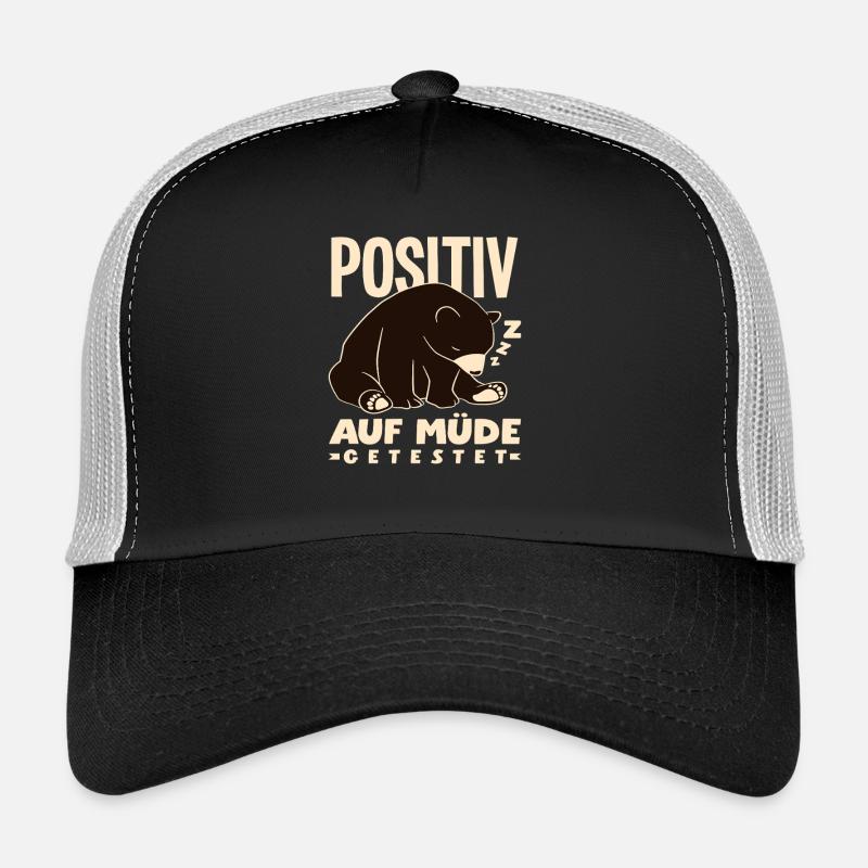 Tested Positive for Tired Bear Humor Trucker Cap
