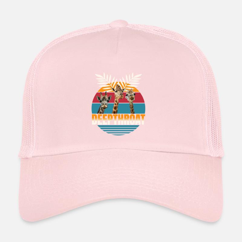 Girafes dans un coucher de soleil rétro DEEPTHROAT Casquette trucker 