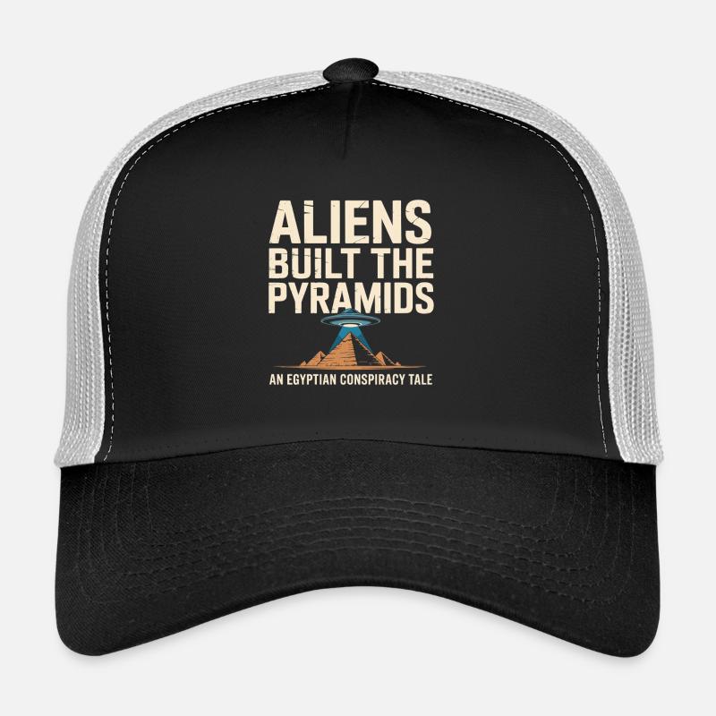 Aliens built the pyramids: an Egyptian pyramid - Trucker Cap - black/stone grey