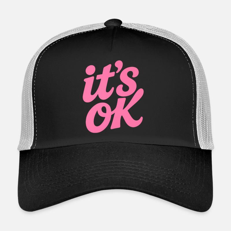 Rose : C’est OK Lettrage Casquette trucker 