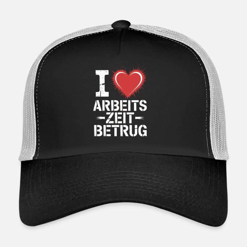 J’aime Temps de travail Fraude Pas de crime Bureau de l’emploi Casquette trucker 