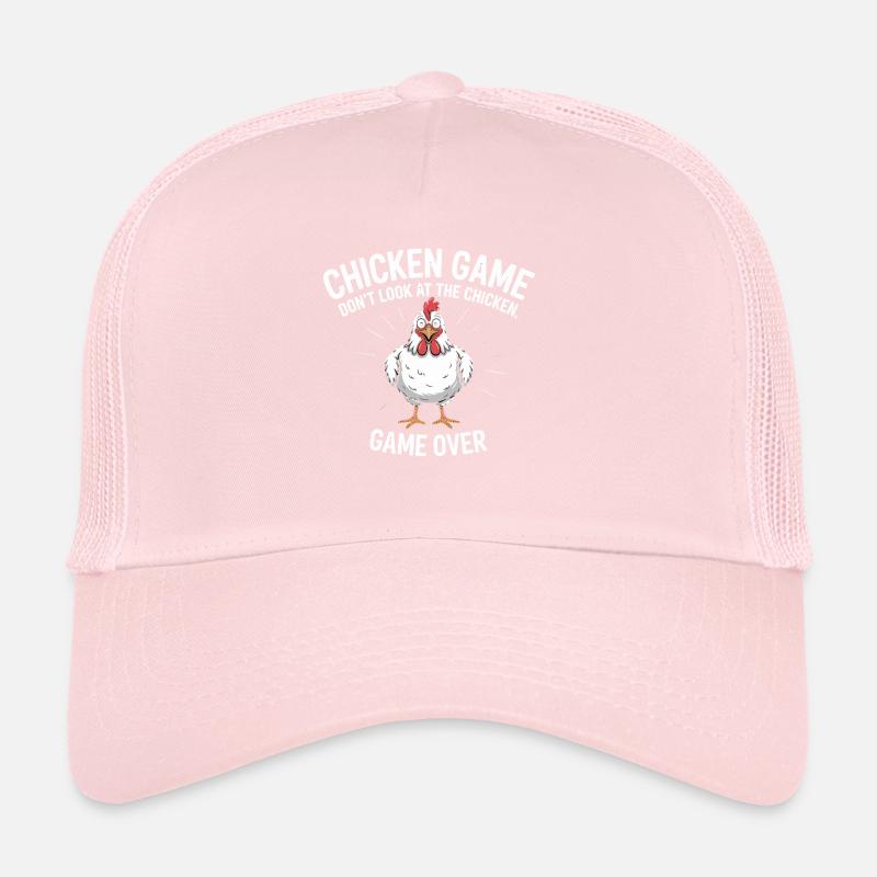 Jeu de poulet Ne regardez pas le jeu de poulet terminé Casquette trucker 
