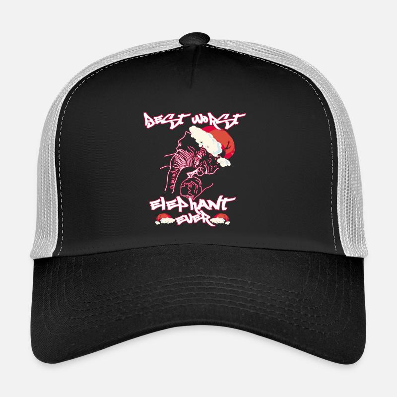 worst ever elefant geschenk zitat  - Trucker Cap - Schwarz/Steingrau