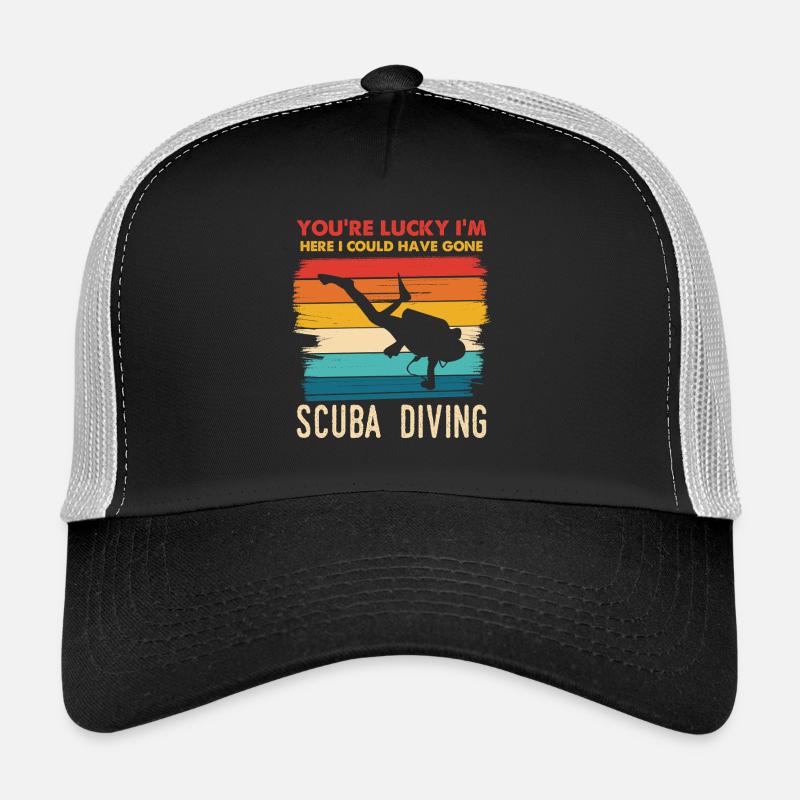 Plongeur Joke Rétro Arc-en-ciel Casquette trucker 