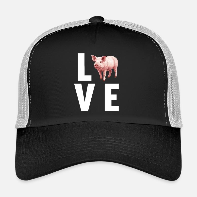 Cochon Cochon - Casquette trucker  - noir/gris pierre