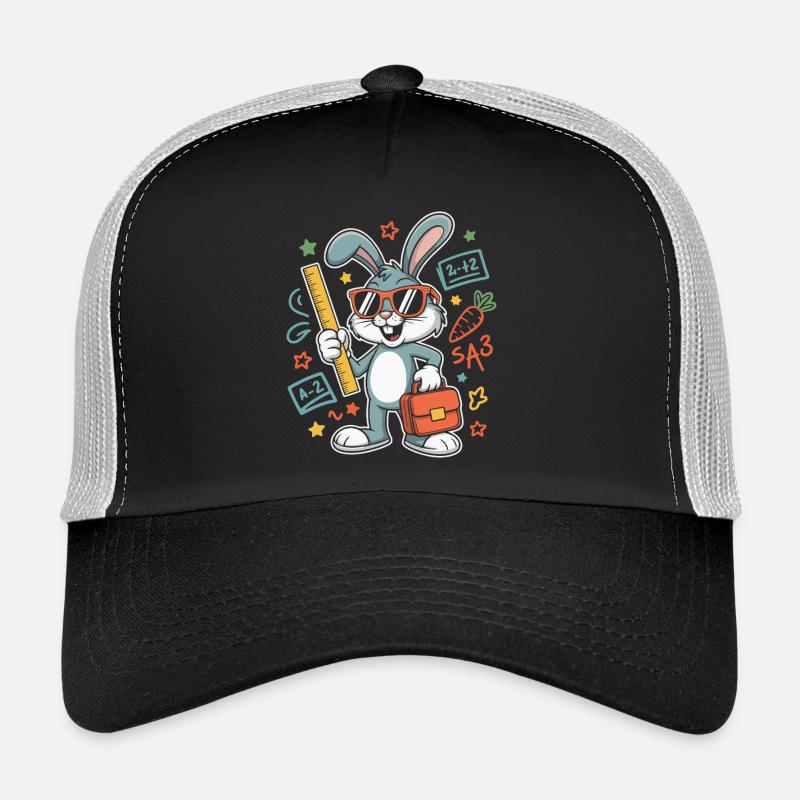 Mathe Hase Brille Koffer Trucker Cap