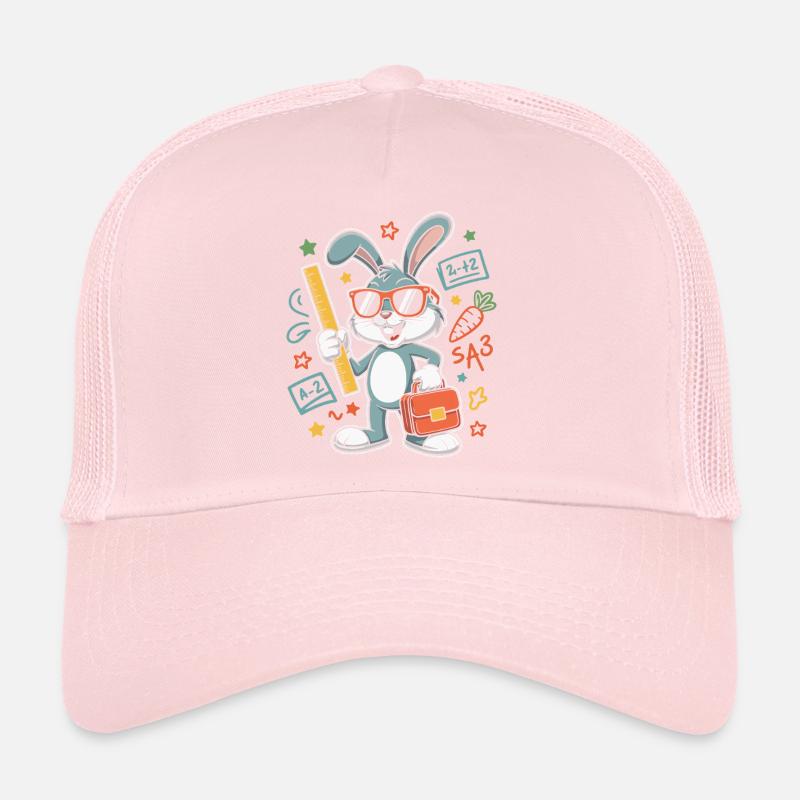 Math Bunny Glasses Suitcase Trucker Cap