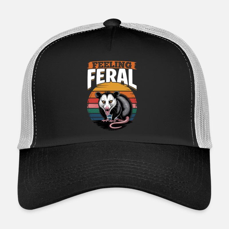 Drôle d’opossum - Casquette trucker  - noir/gris pierre
