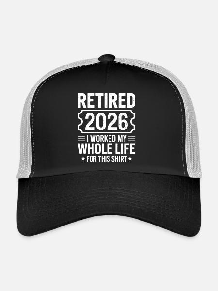 Retirement 2026 Shirt Motto - Trucker Cap - black/stone grey - Front