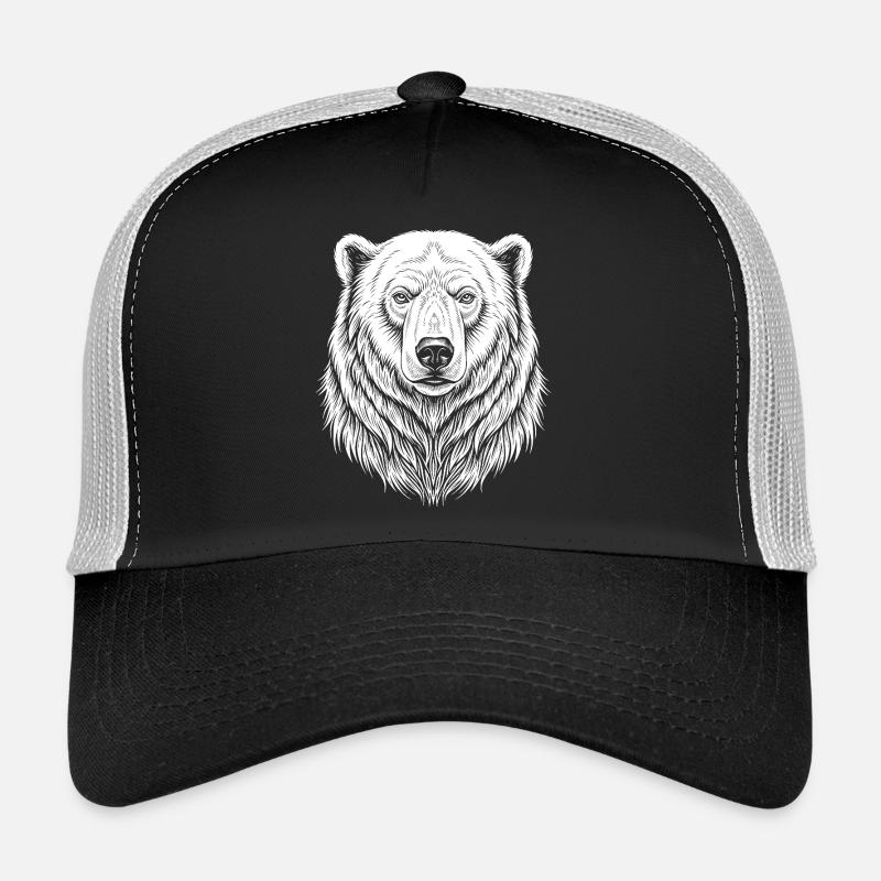 Dessin de lignes d’ours Casquette trucker 