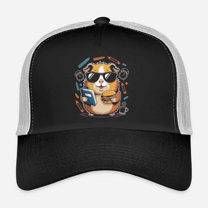Book Hero Hamster with Burger Trucker Cap