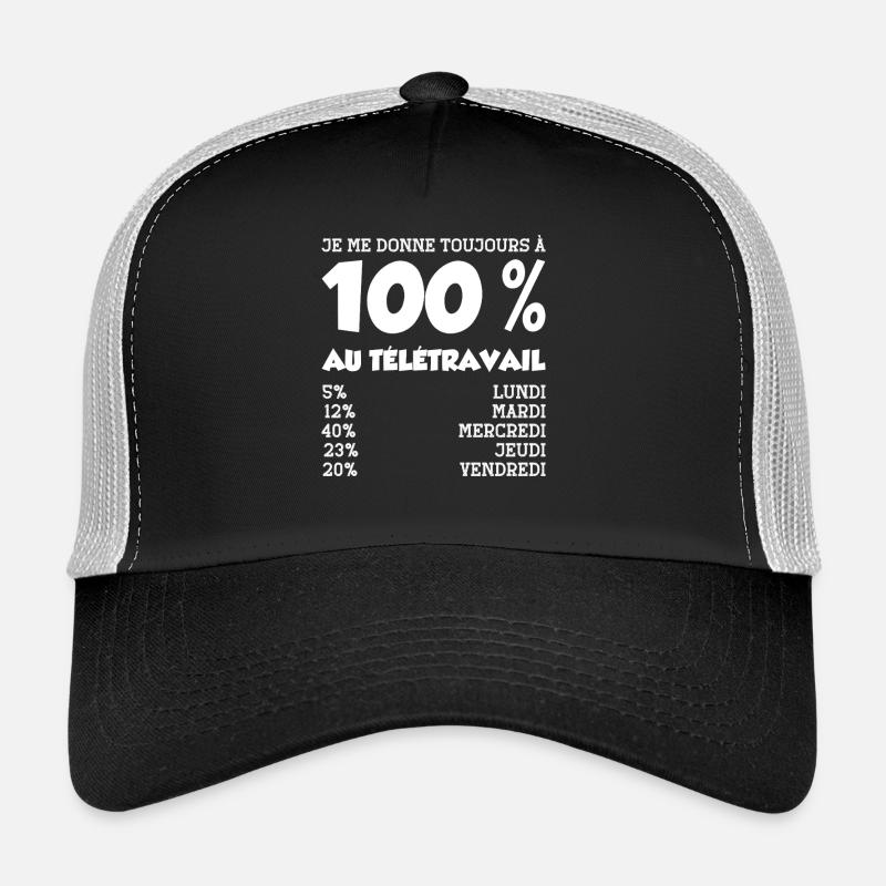 Telecommuting Humor Work Self-employed Trucker Cap