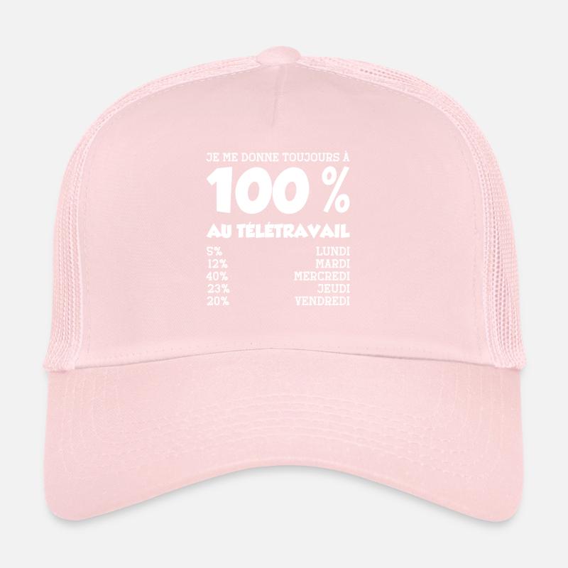 Telecommuting Humor Work Self-employed Trucker Cap