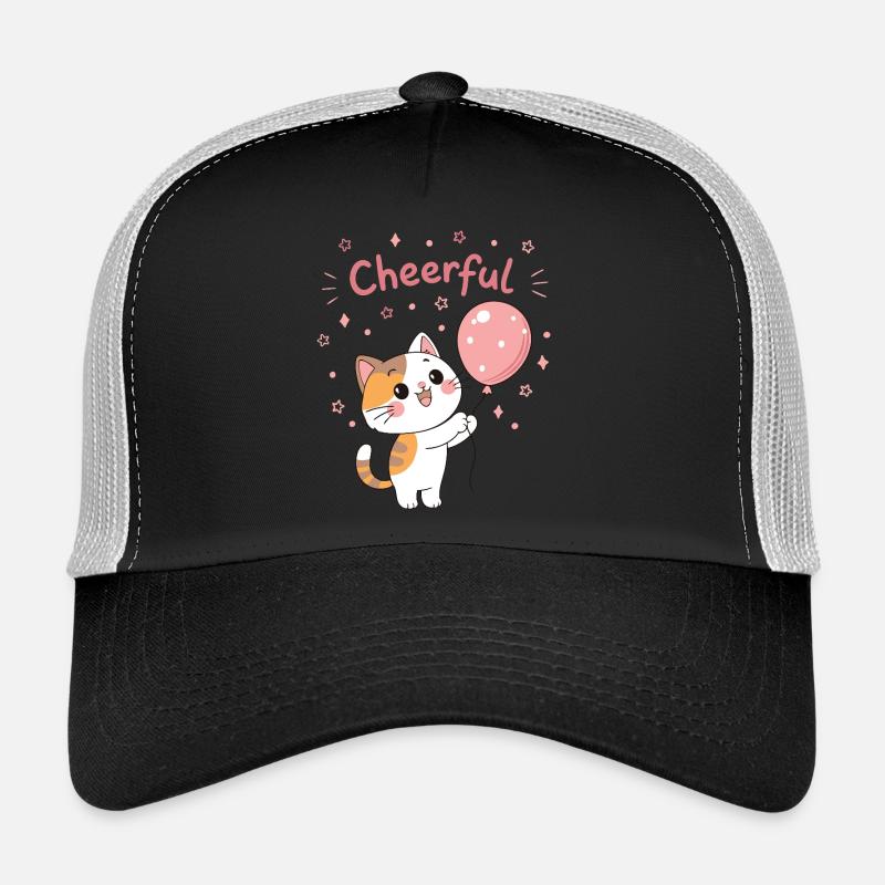Chaton Ballon Rose Joyeux Casquette trucker 