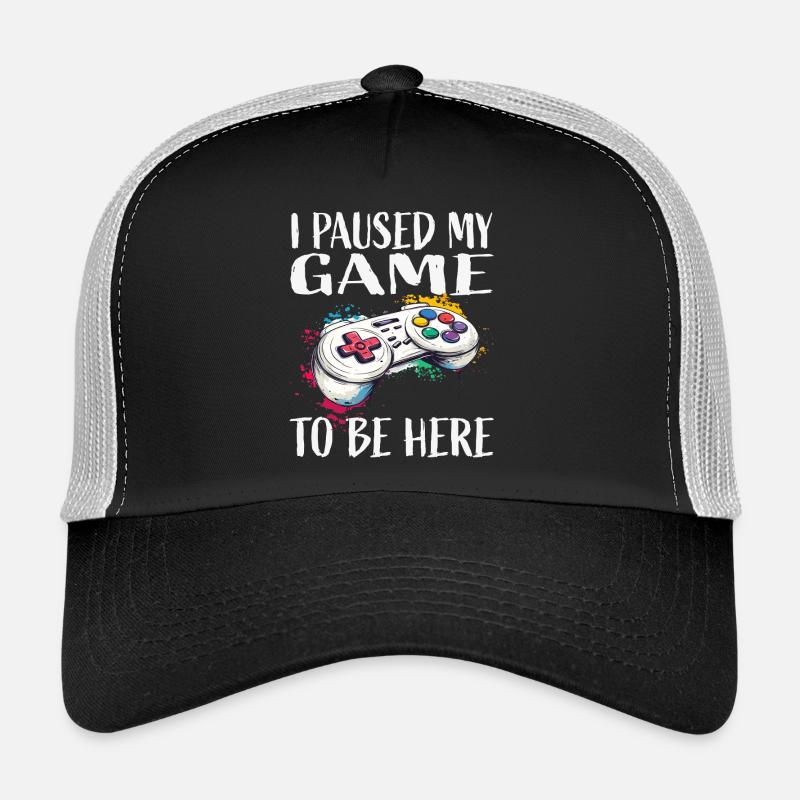 Ich pausierte mein Spiel Game Controller Trucker Cap