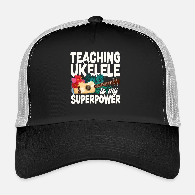 Hawaiian Ukulele Uke Teaching Trucker Cap