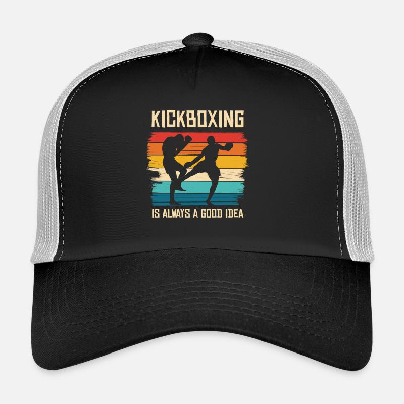 Kickboxen im Regenbogenstil Trucker Cap