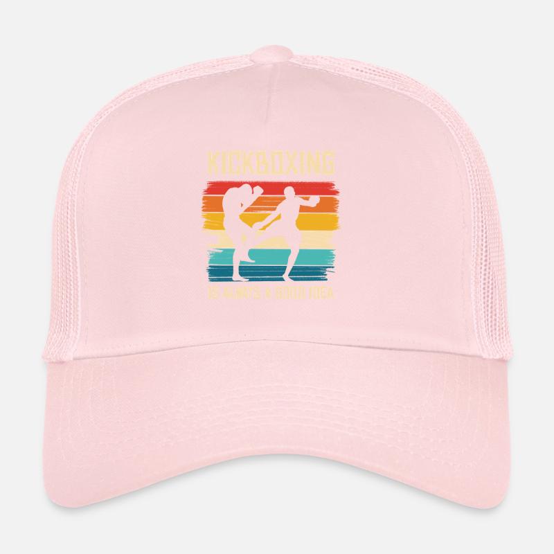 Kickboxing dans le style arc-en-ciel Casquette trucker 