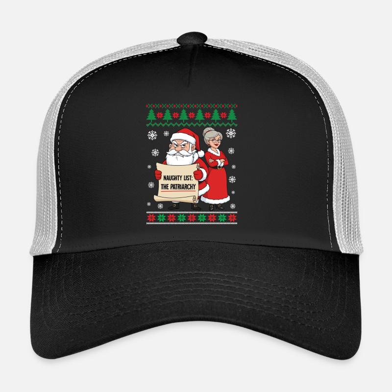 Naughty List The Patriarchy - Trucker Cap - Schwarz/Steingrau