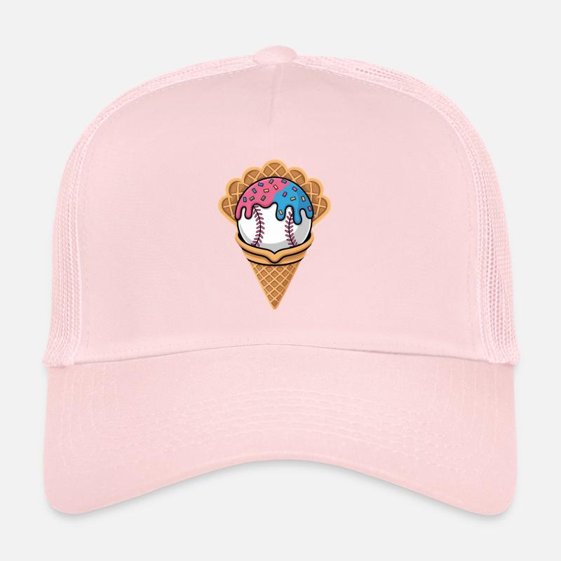 Baseball Eiscreme In Waffel Mit Streuseln Trucker Cap
