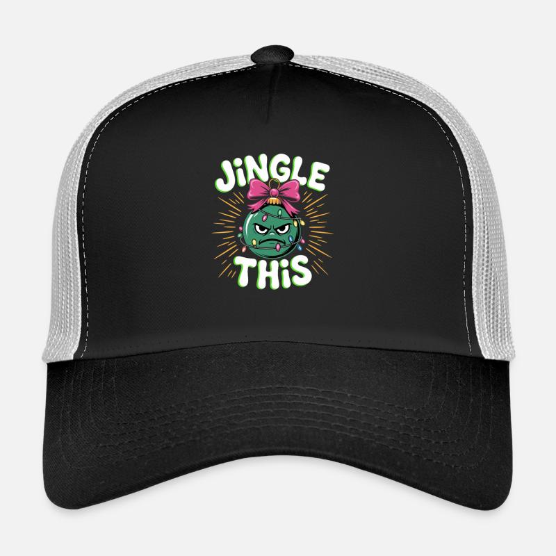 Tinte ce bal de Noël drôle - Casquette trucker  - noir/gris pierre