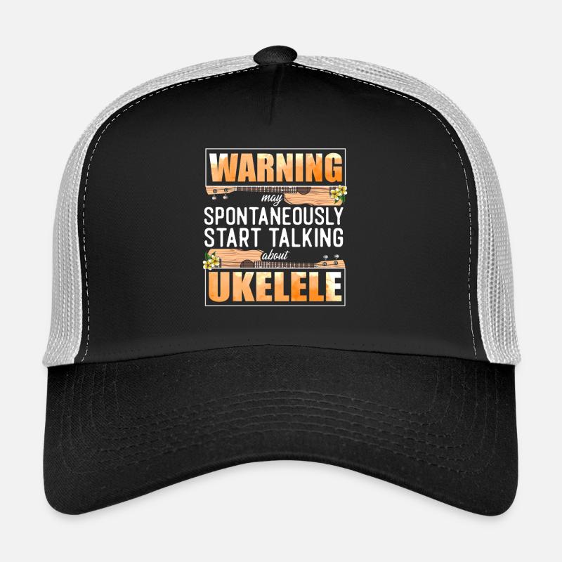 Hawaiian Ukulele Uke Warning May Trucker Cap
