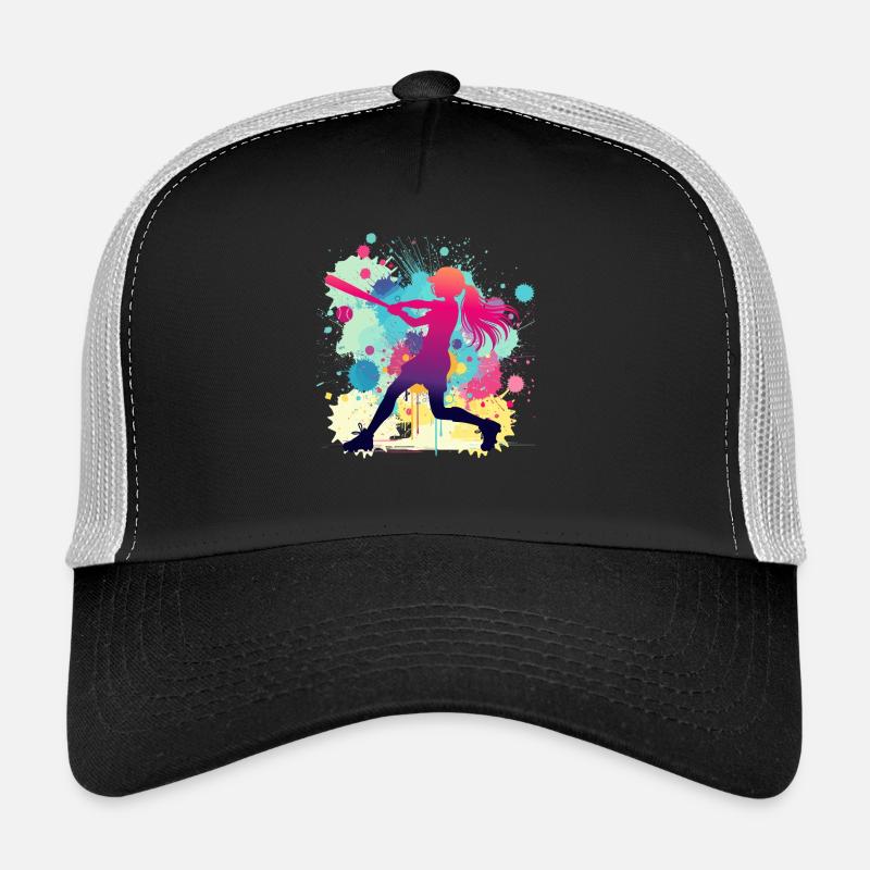 Joueuse de softball, softball, joueuse de softball Casquette trucker 