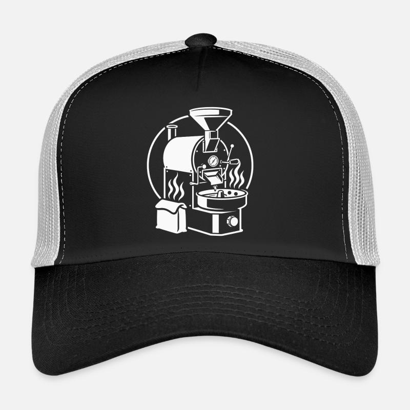 Roaster Line Art Coffee Sketch Trucker Cap