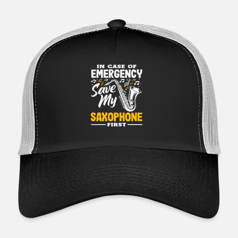 Emergency Save My Saxophone First Drôle Casquette trucker 