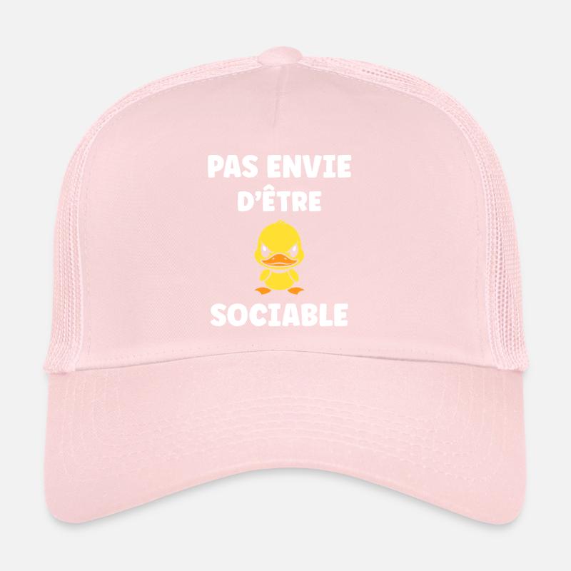 Pas envie d'être sociable Canard Casquette trucker 