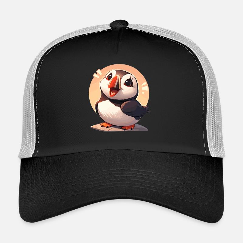 Puffin Papageientaucher - Trucker Cap - Schwarz/Steingrau