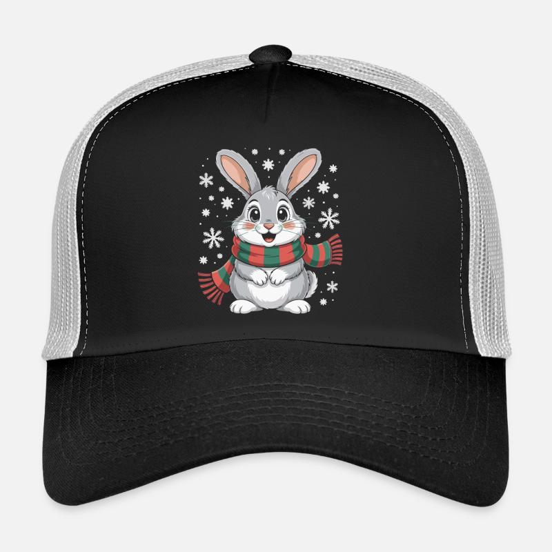 Winterhase mit Schal Trucker Cap