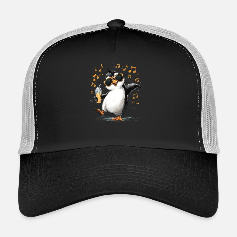 Sommer-Pinguin mit Sonnenbrille Trucker Cap