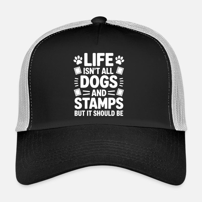 Briefmarken Spruch Hund Witz Briefmarken Geschenk Trucker Cap