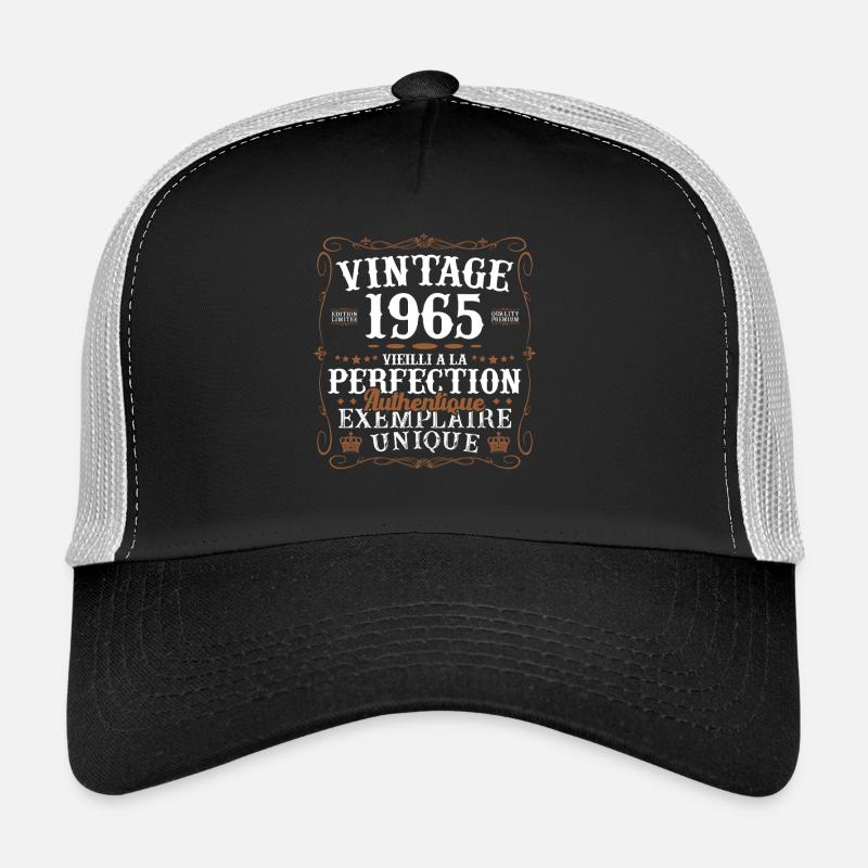 authentique_1965 - Trucker Cap - Schwarz/Steingrau