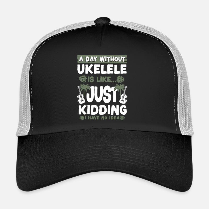 Hawaiian Ukulele Uke A Day Without Trucker Cap