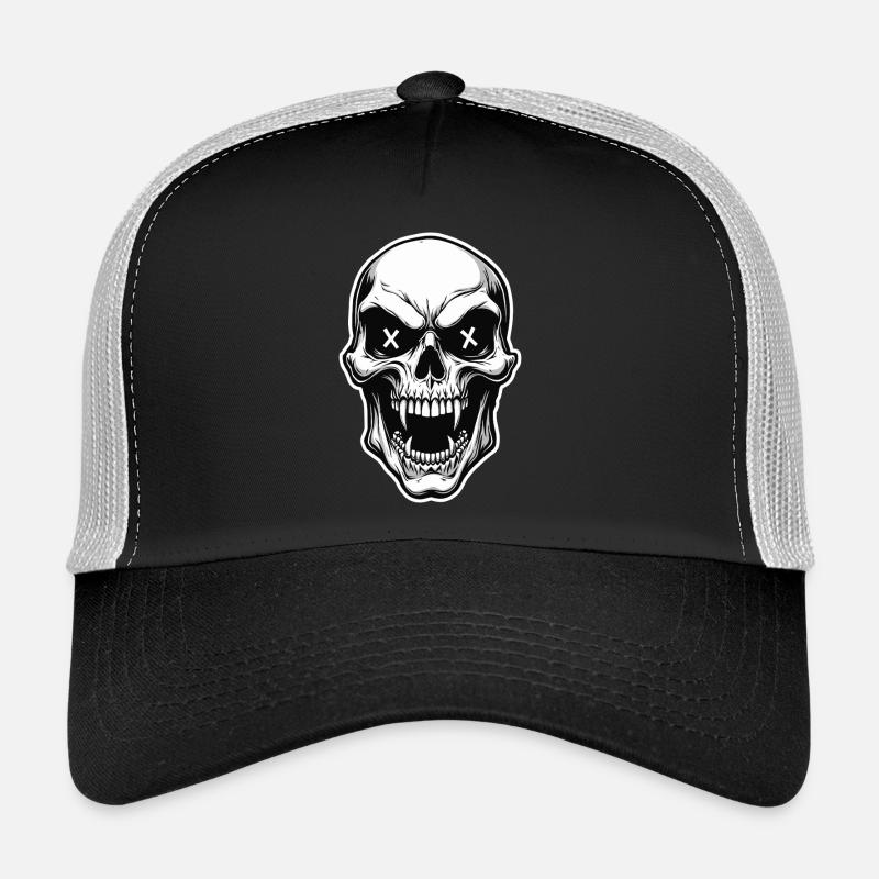 Vampire Skull Totenkopf X Augen Horror Trucker Cap