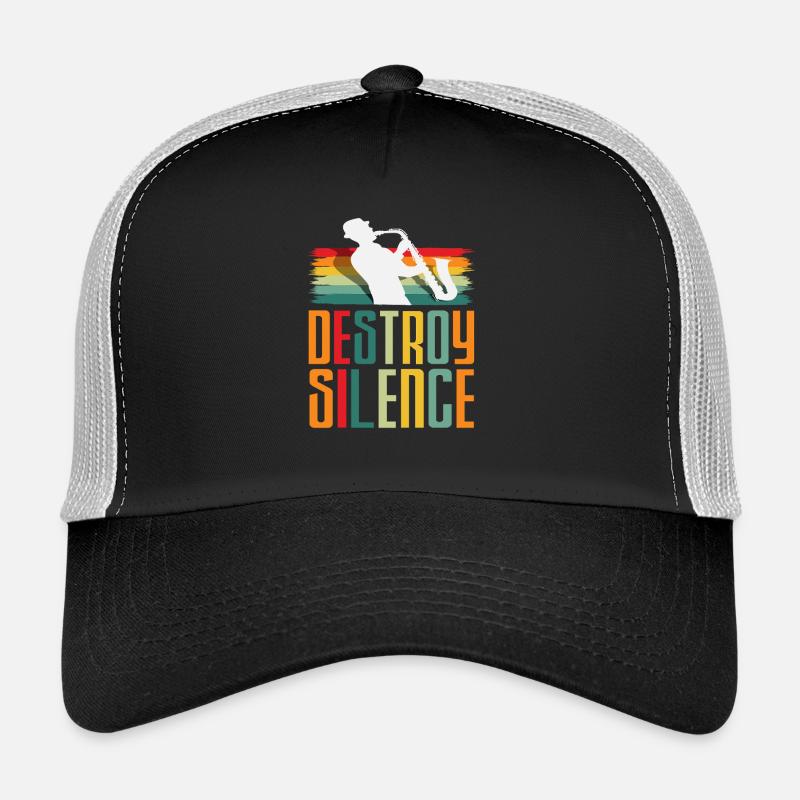 Saxophoniste rétro Destroy Silence Casquette trucker 