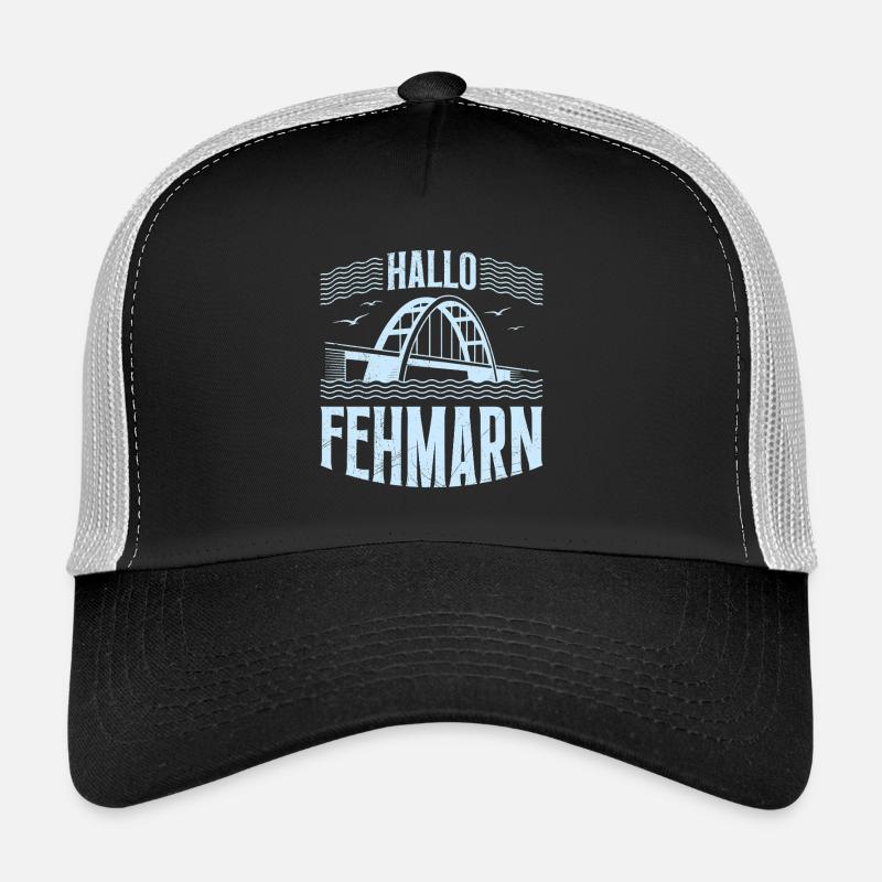 Fehmarn Souvenier HELLO FEHMARN Baltic Sea Funny Trucker Cap