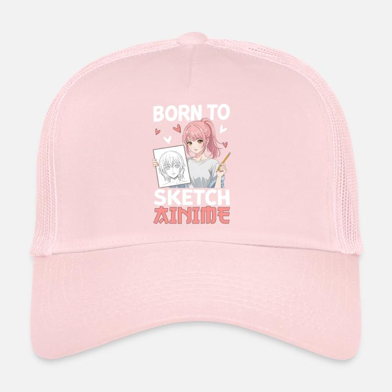 Né pour dessiner des animes Casquette trucker 