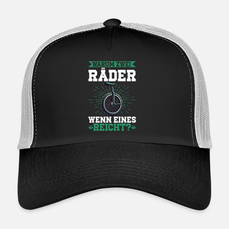 Warum Zwei Räder Wenn Eines Reicht - Trucker Cap - Schwarz/Steingrau