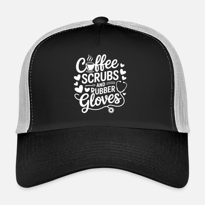 Gommages de café Gants en caoutchouc Casquette trucker 