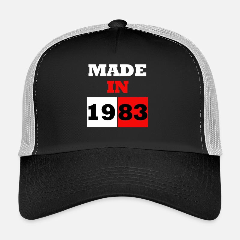 Made in 1983 Anniversaire Bloc Rétro Casquette trucker 