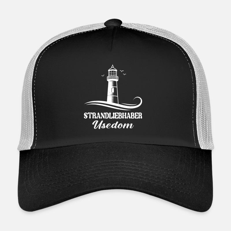 Vacances à Usedom AMATEURS DE PLAGE Phare d’Usedom Casquette trucker 